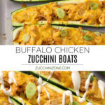 Buffalo chicken zucchini boats recipe.