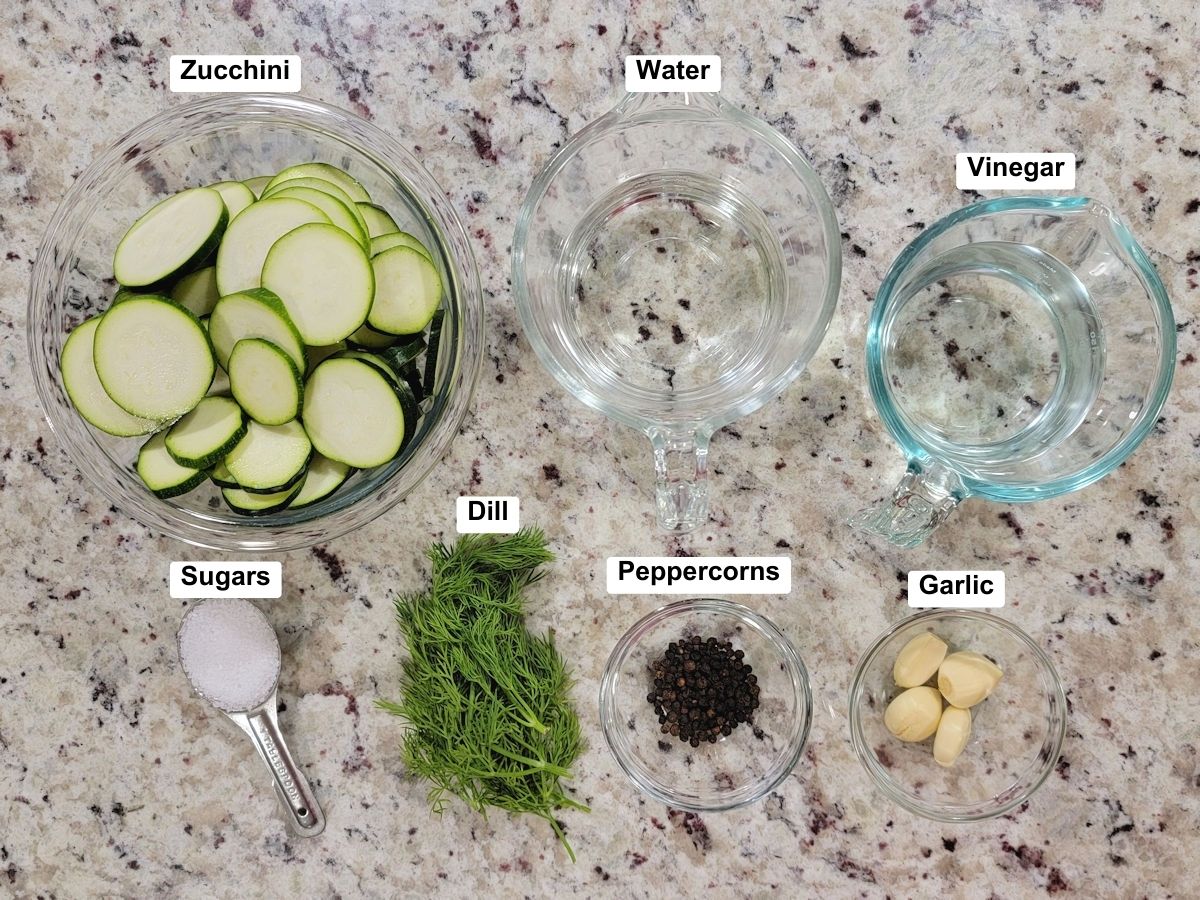 Ingredients on a counter top.