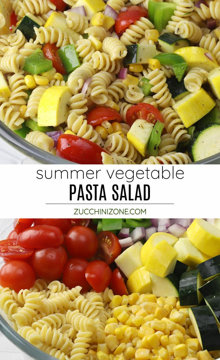 Summer Vegetable Pasta Salad Zucchini Zone