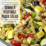 Summer vegetable pasta salad recipe.