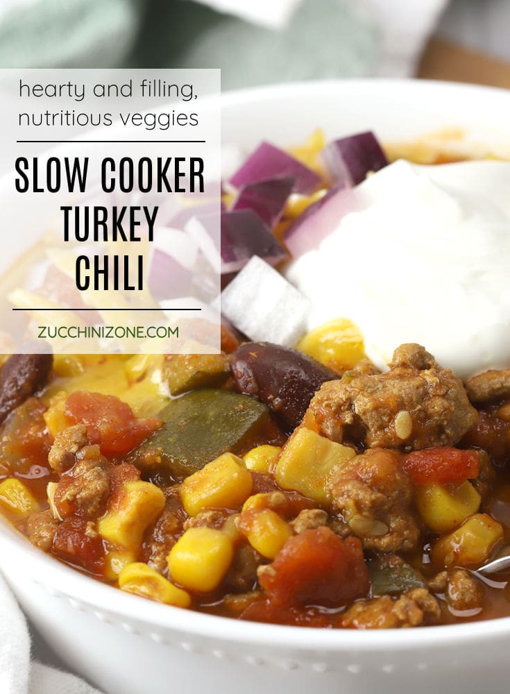 Slow Cooker Turkey Vegetable Chili Zucchini Zone