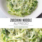 Zucchini noodle alfredo recipe.