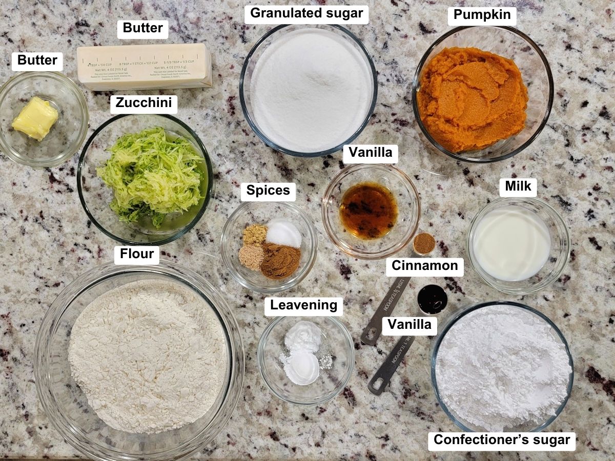 Ingredients on a counter top.