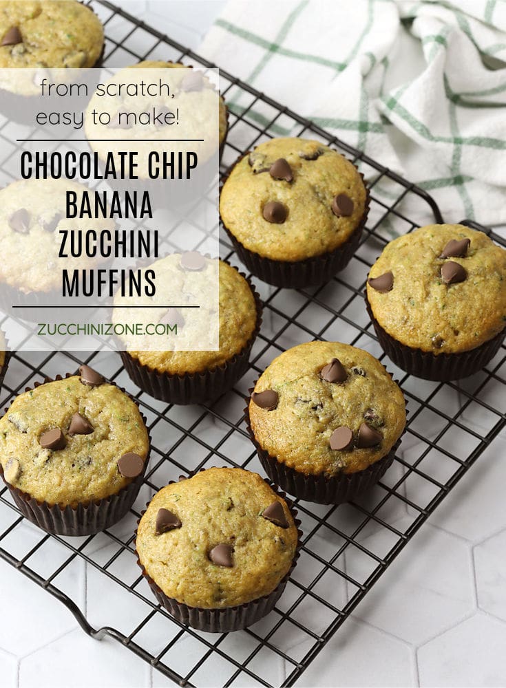 Chocolate Chip Banana Zucchini Muffins Zucchini Zone