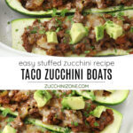 Taco zucchini boats recipe.