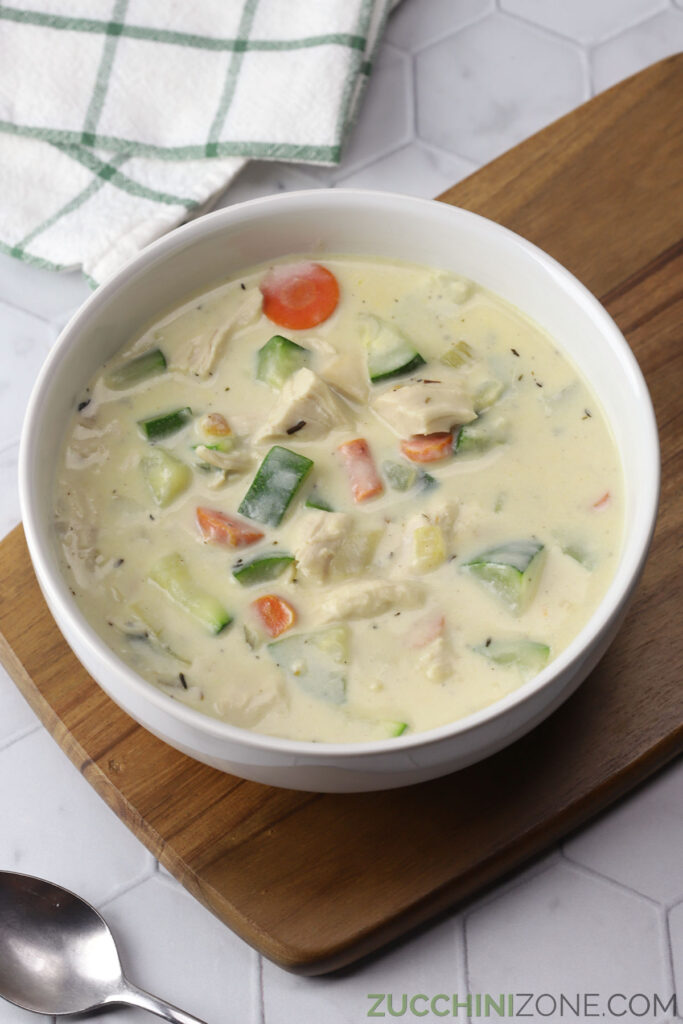 Creamy Chicken Vegetable Soup Zucchini Zone