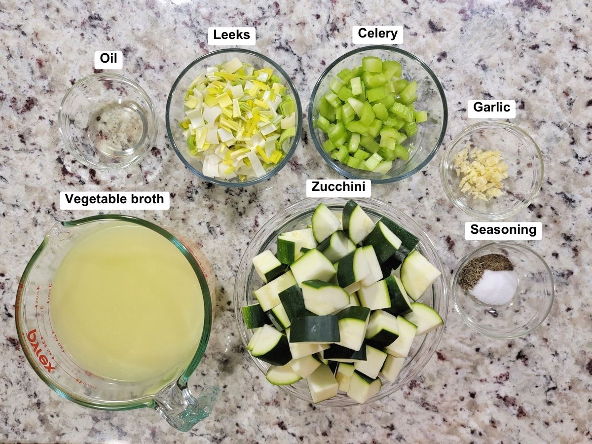 Ingredients on a counter top.