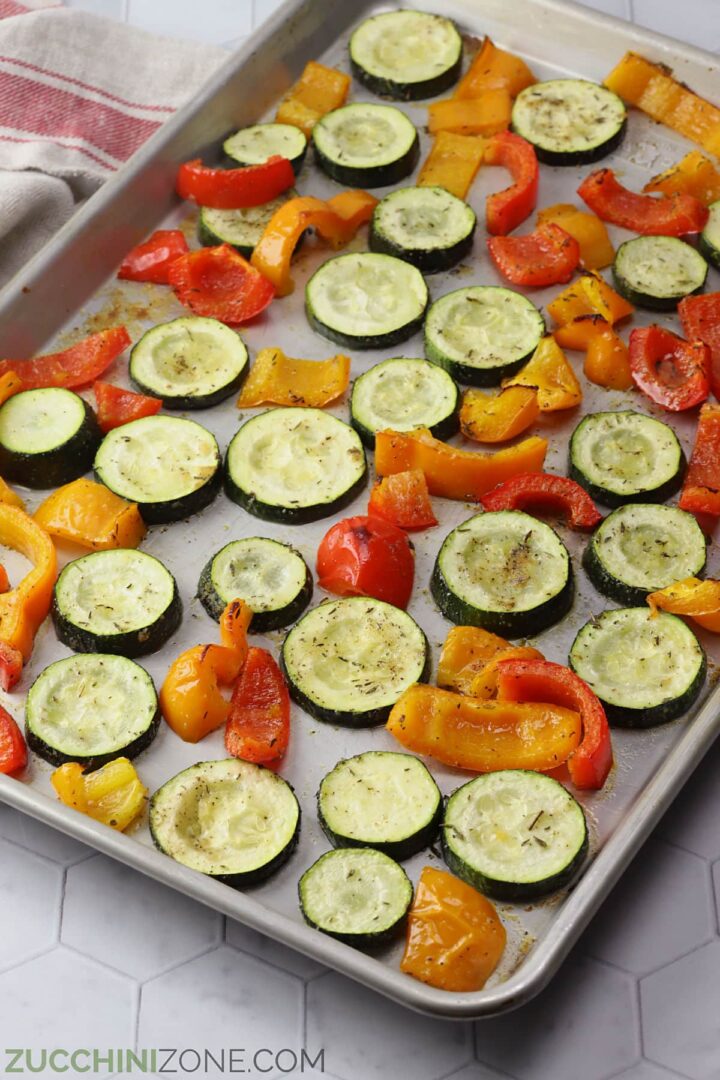 Roasted Zucchini and Peppers Zucchini Zone