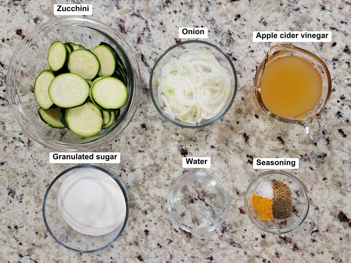 Ingredients on a counter top.