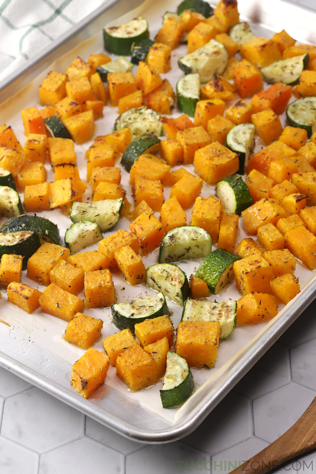 Roasted Butternut Squash and Zucchini - Zucchini Zone