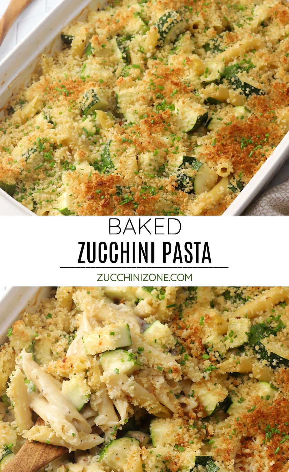 Baked Zucchini Pasta - Zucchini Zone