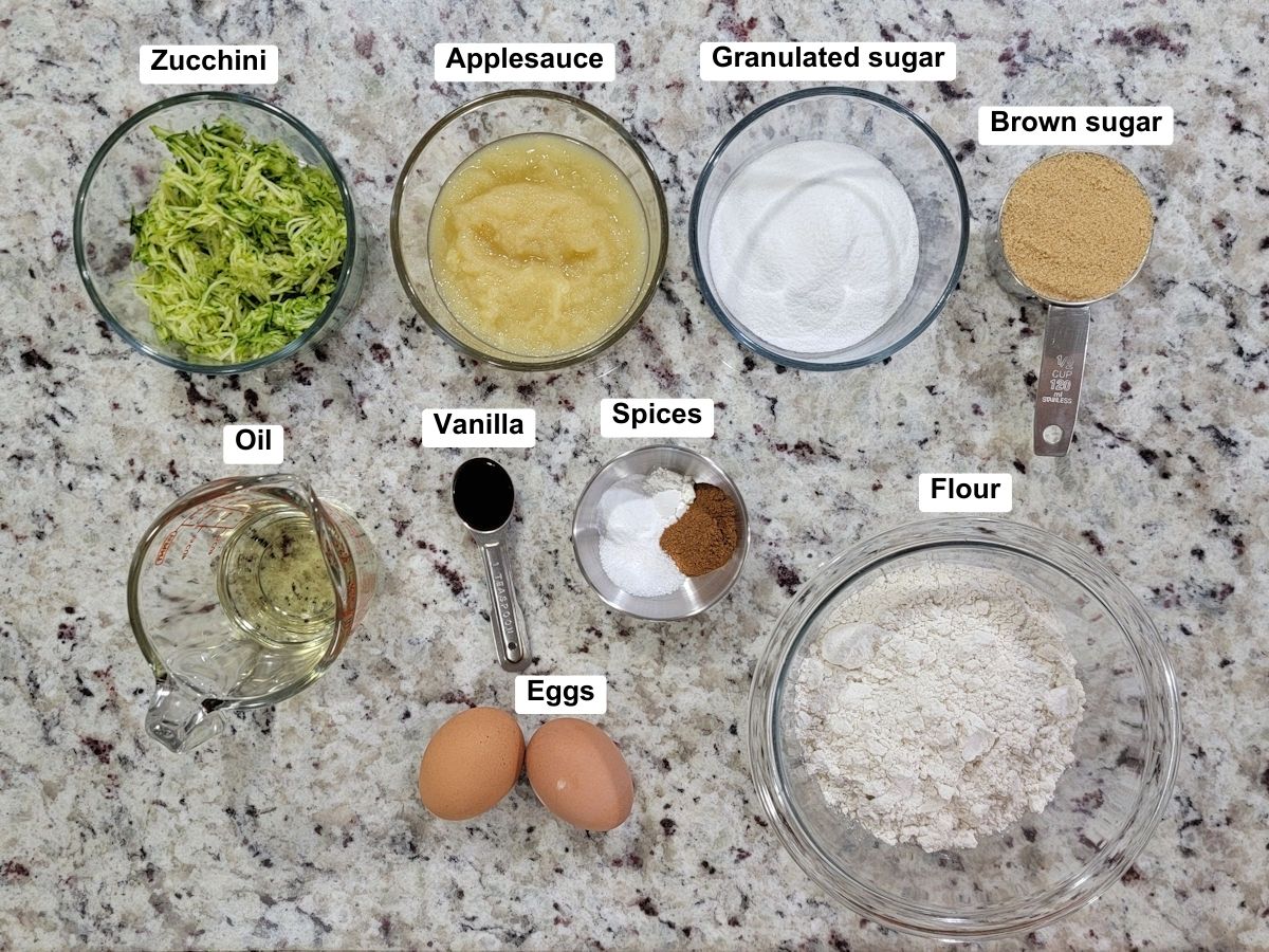 Ingredients on a counter top.