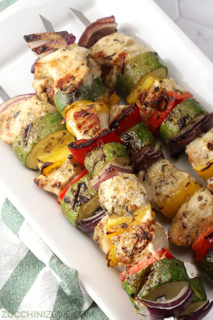 Grilled Chicken Kabobs Zucchini Zone
