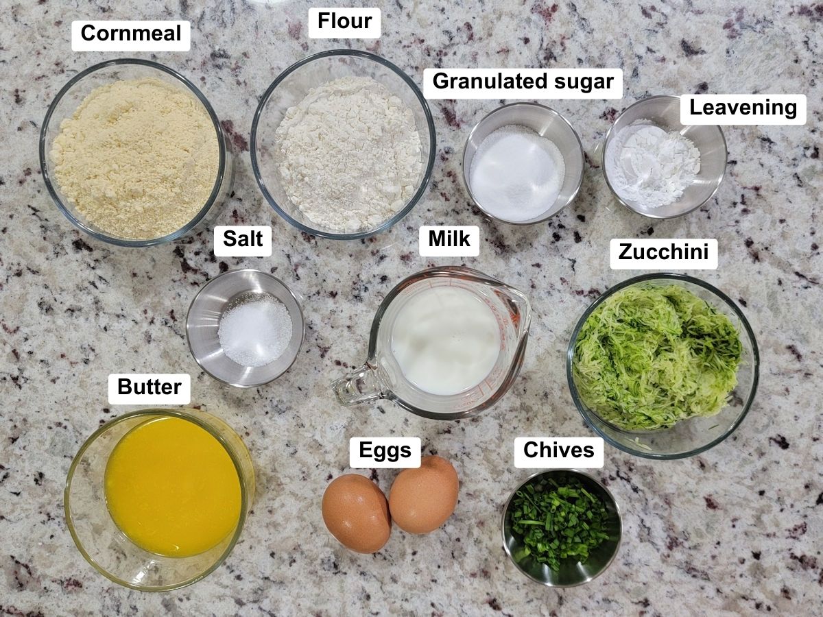 Ingredients on a countertop.