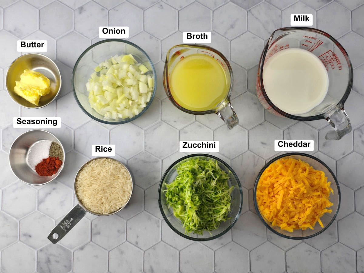 Ingredients on a counter top.