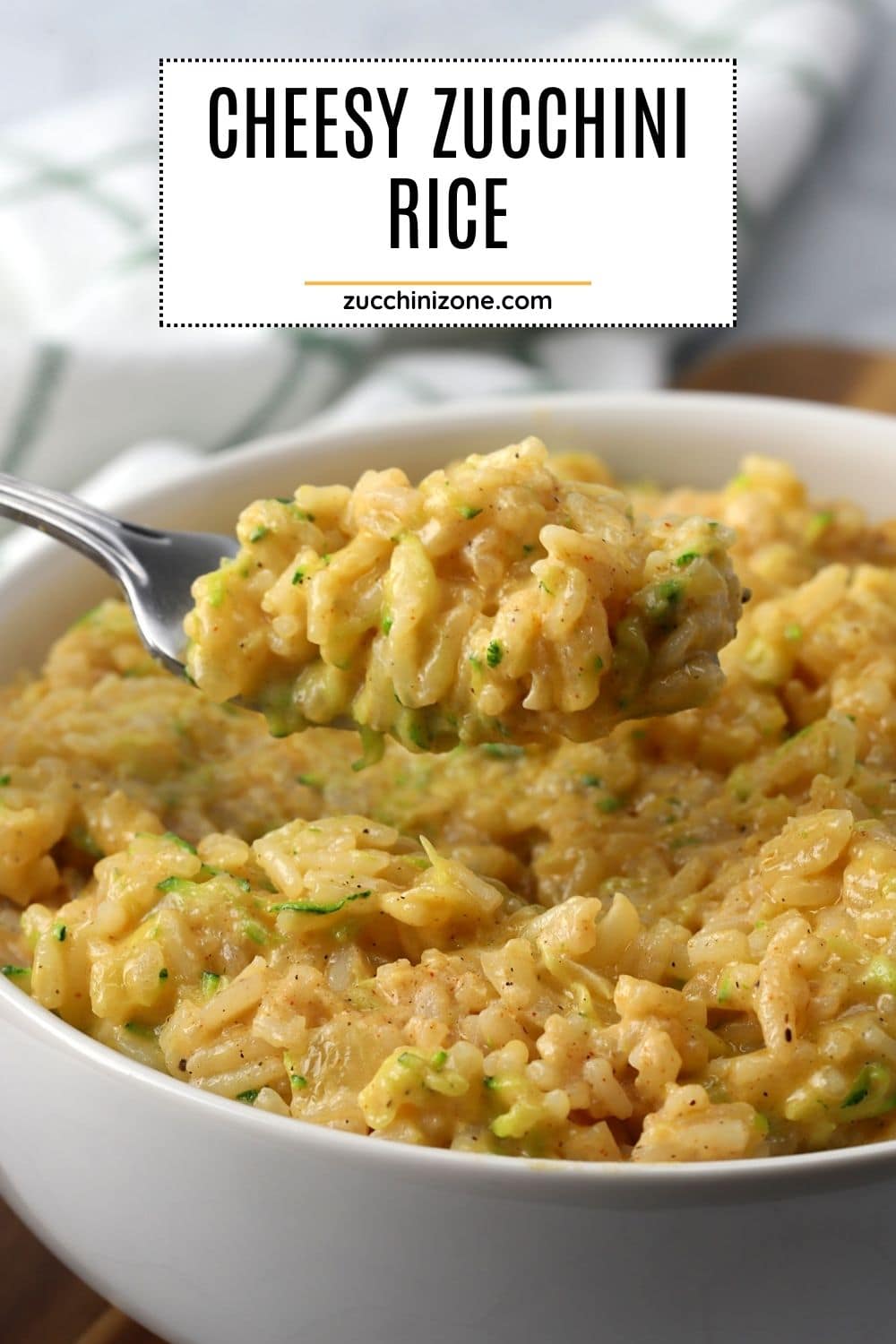 Cheesy Zucchini Rice - Zucchini Zone