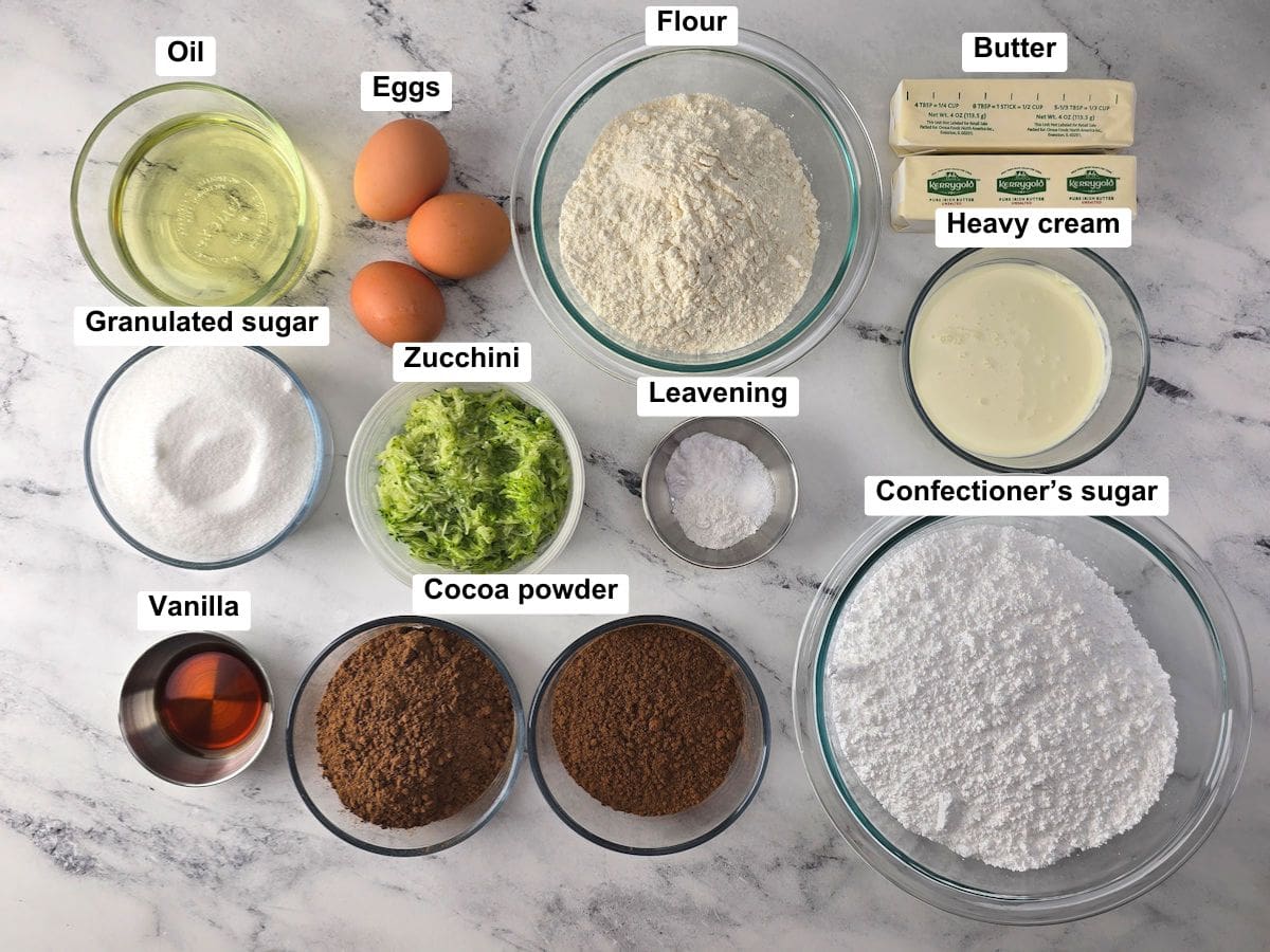 Ingredients on a counter top.