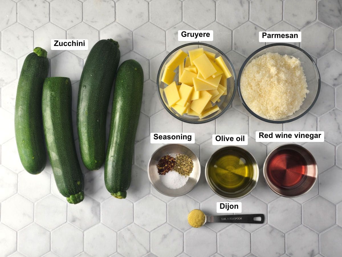 Ingredients on a counter top.