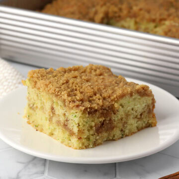 A slice of coffee cake.